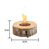 28'' Ore Powder 30; 000 BTU Exterior Faux Stone Propane Fire Pit with Water Proof Cover and Lava Rock