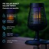 Solar Insect Killer Torch with LED Flame Effect, Black Torch, Area Bug Zapper, 2 Pack