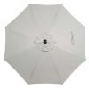9ft Stone Round Outdoor Tilting Market Patio Umbrella with Crank