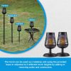 Solar Insect Killer Torch with LED Flame Effect, Black Torch, Area Bug Zapper, 2 Pack