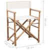 Folding Director's Chair 2 pcs Bamboo and Canvas