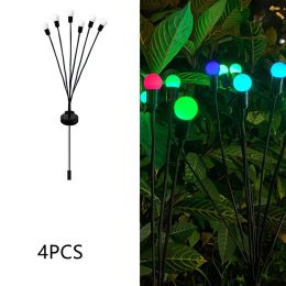 Simulation Firefly Solar Light Outdoor Garden Decoration Lawn Landscape Lamp Xmas Decor Solar LED Lights Outdoor Garden Lights (Option: 6solar-IPL-4PCS)