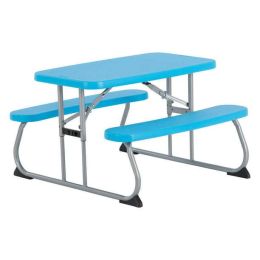 Kid's Picnic Table, Almond (Color: Blue)