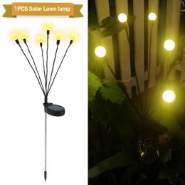 Simulation Firefly Solar Light Outdoor Garden Decoration Lawn Landscape Lamp Xmas Decor Solar LED Lights Outdoor Garden Lights (Option: 6solar-Warm light-1PCS)