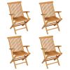 5 Piece Patio Dining Set Solid Teak Wood