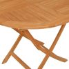 5 Piece Patio Dining Set Solid Teak Wood