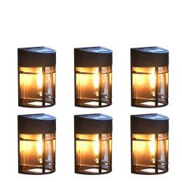 Solar Outdoor Patio Balcony Garden Wall Light (Option: Warm light-6PCS)