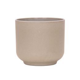 Plastic Flowerpot Multi-color Frosted Table Small Flower Pot (Option: Light Coffee-Diameter 12.5x height 11.5CM)