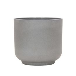 Plastic Flowerpot Multi-color Frosted Table Small Flower Pot (Option: Dark Gray-Diameter 12.5x height 11.5CM)